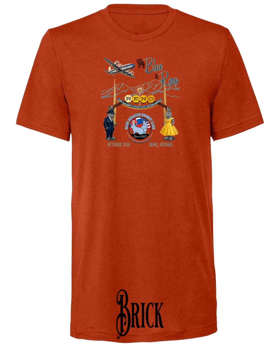 Blue Holicer Fly Blue to Reno T-Shirt