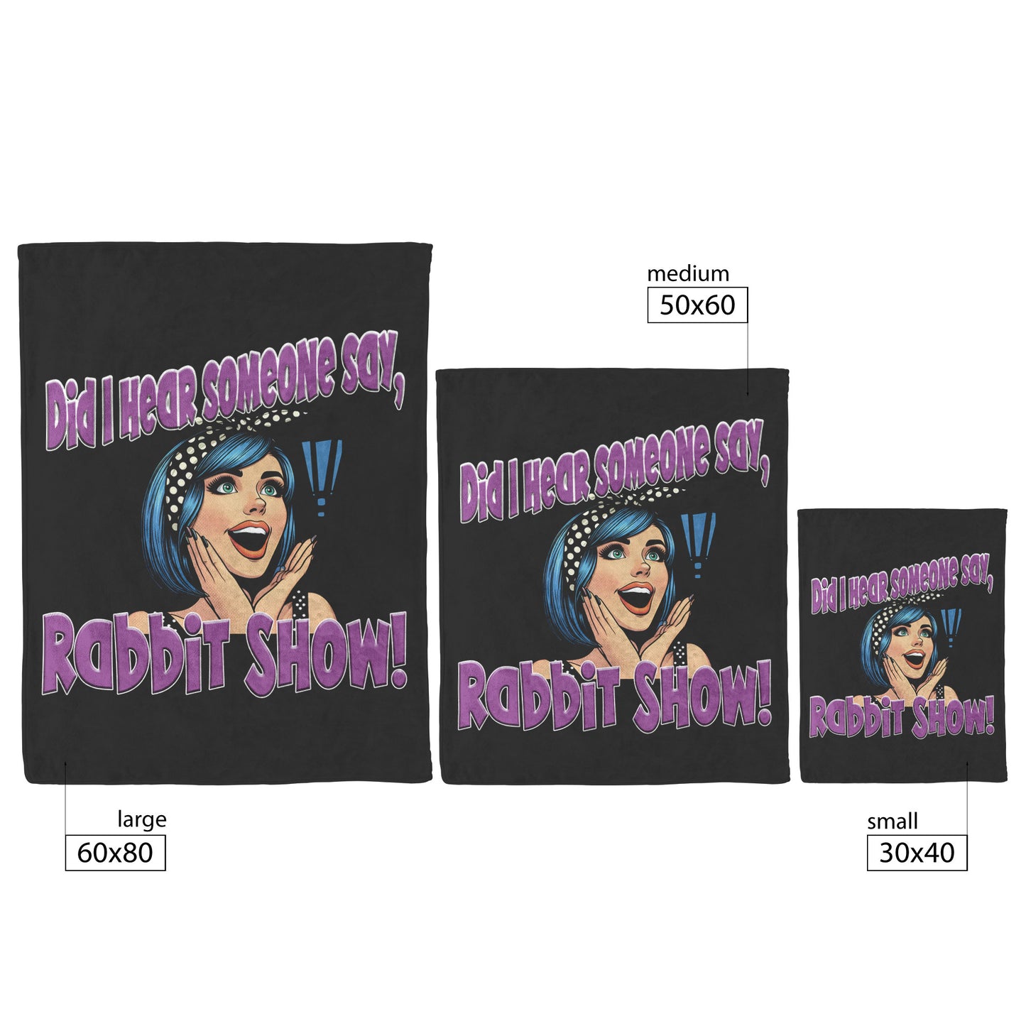 Fleece Blanket-Rabbit Show