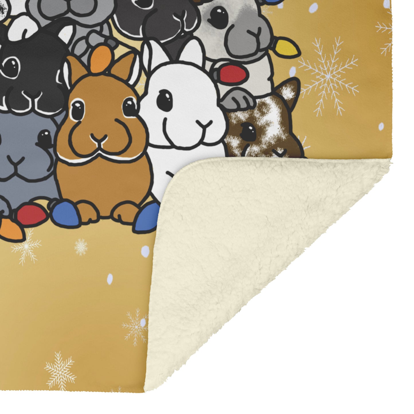 Blanket-Holiday Bunny Tree-Gold