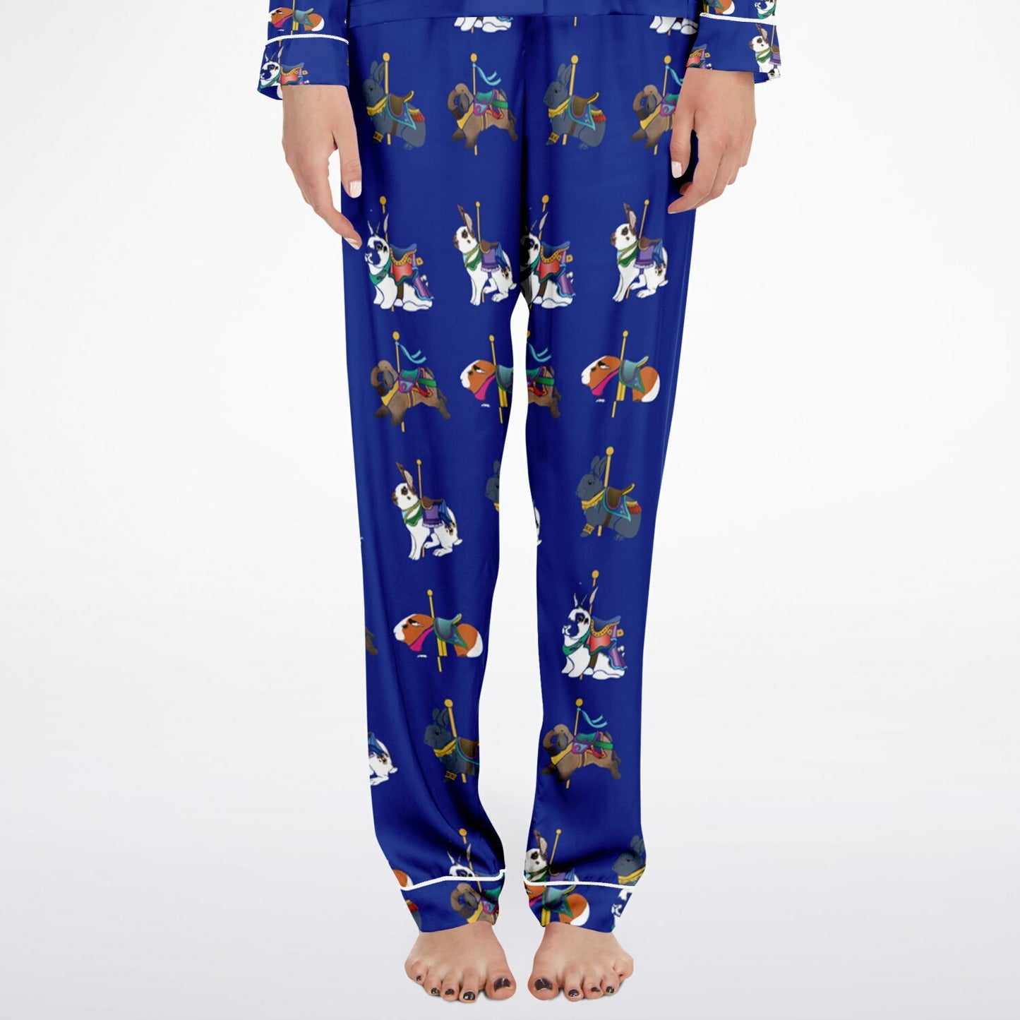 Women's Satin Pajamas-Ring Master