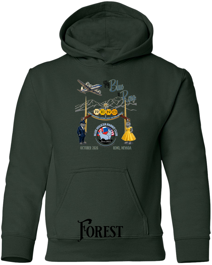 Blue Holicer Fly Blue to Reno YOUTH Hoodie
