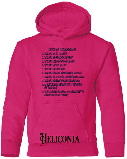 English Spot Commandments YOUTH Hoodie