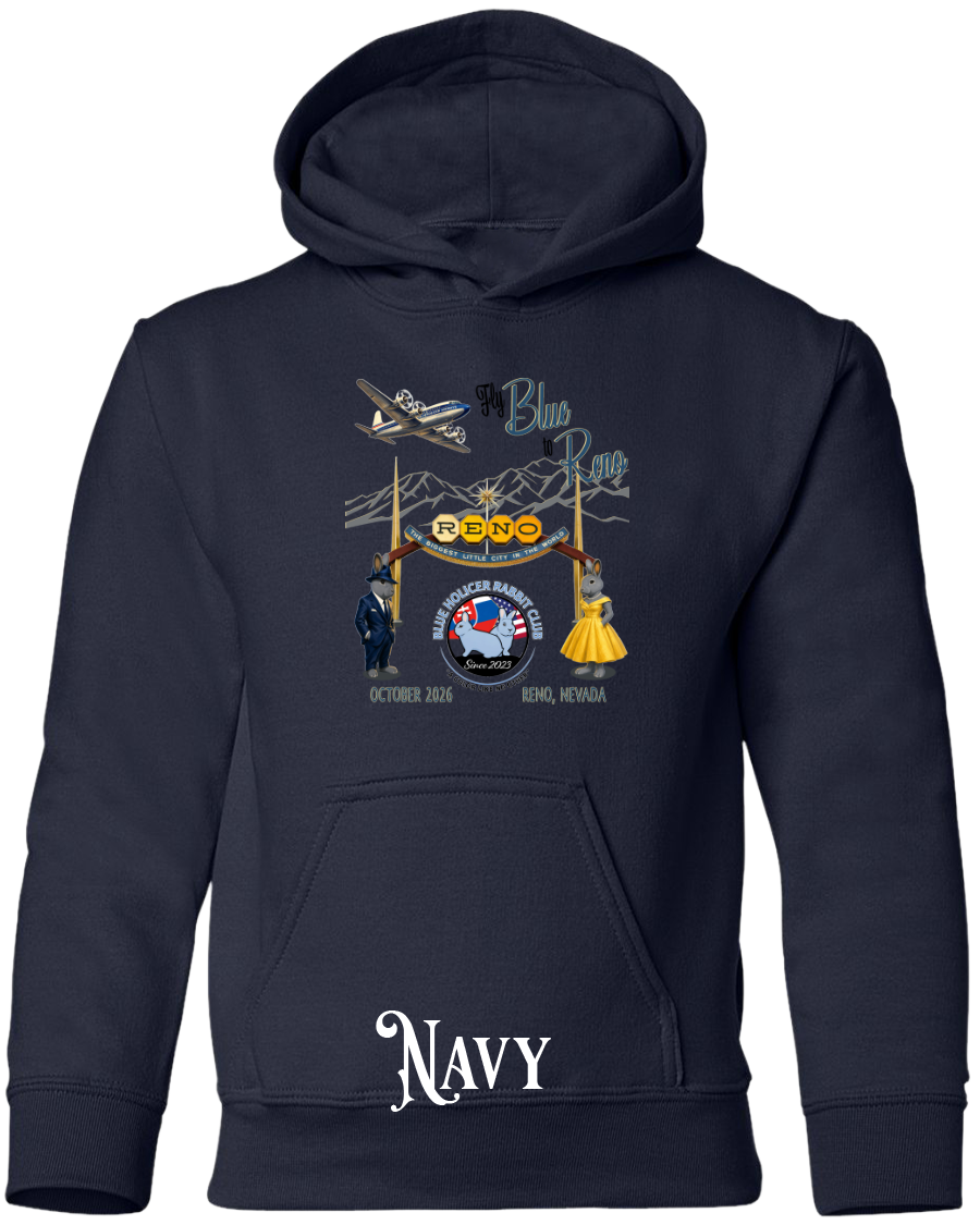 Blue Holicer Fly Blue to Reno YOUTH Hoodie