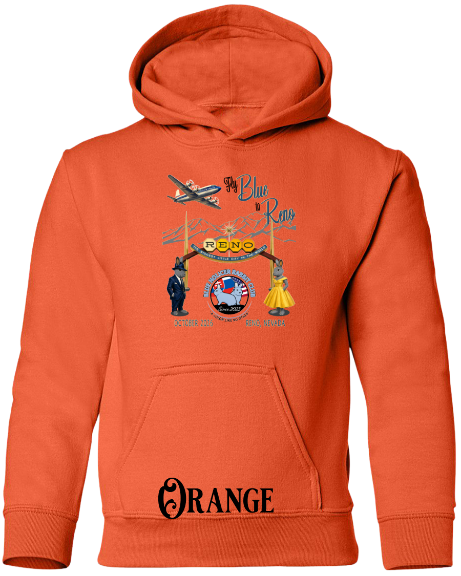 Blue Holicer Fly Blue to Reno YOUTH Hoodie