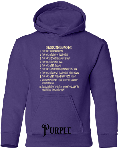 English Spot Commandments YOUTH Hoodie