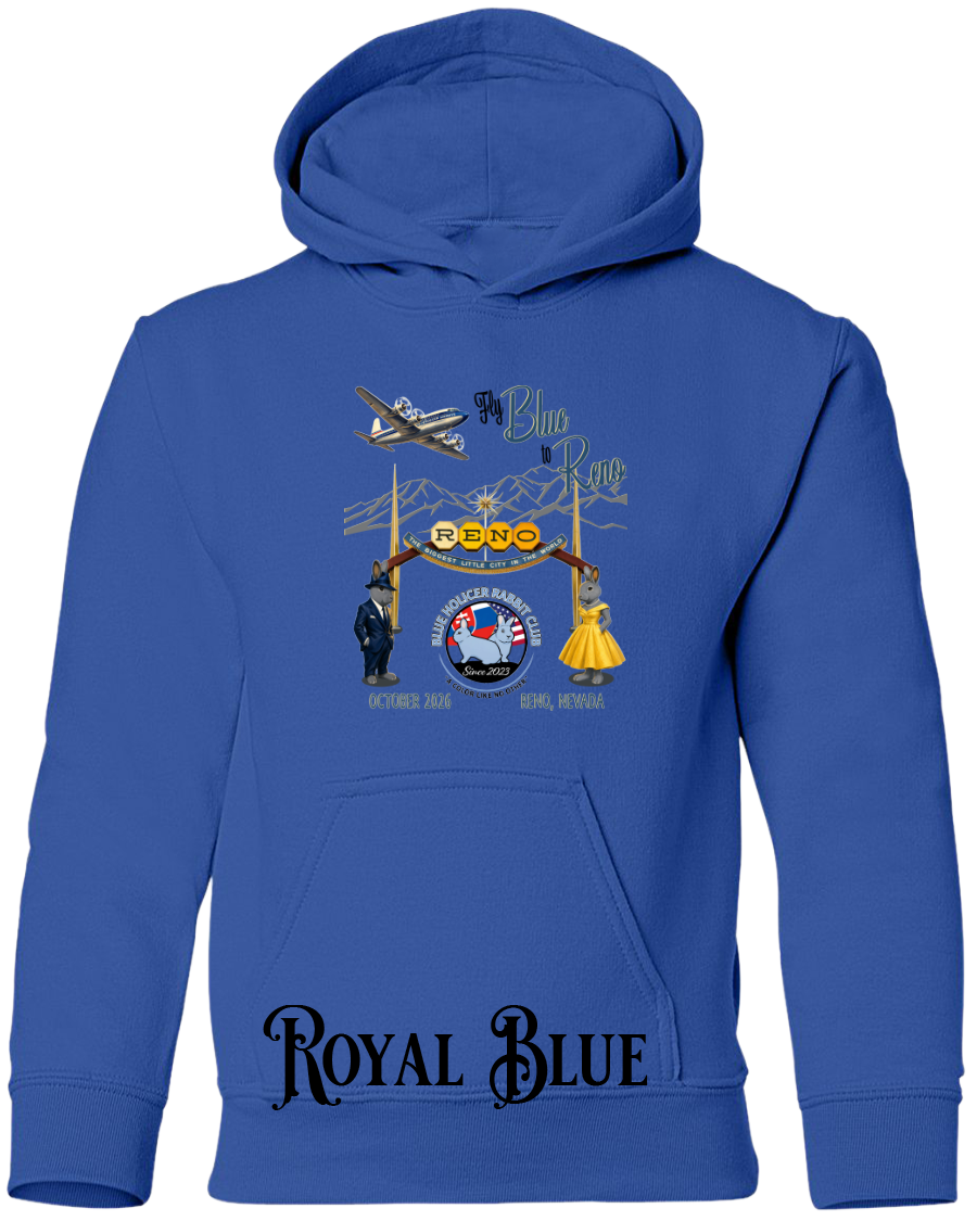 Blue Holicer Fly Blue to Reno YOUTH Hoodie