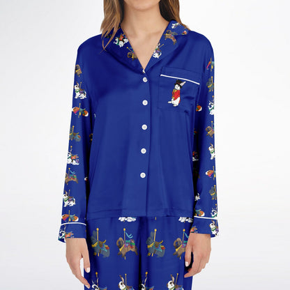 Women's Satin Pajamas-Ring Master