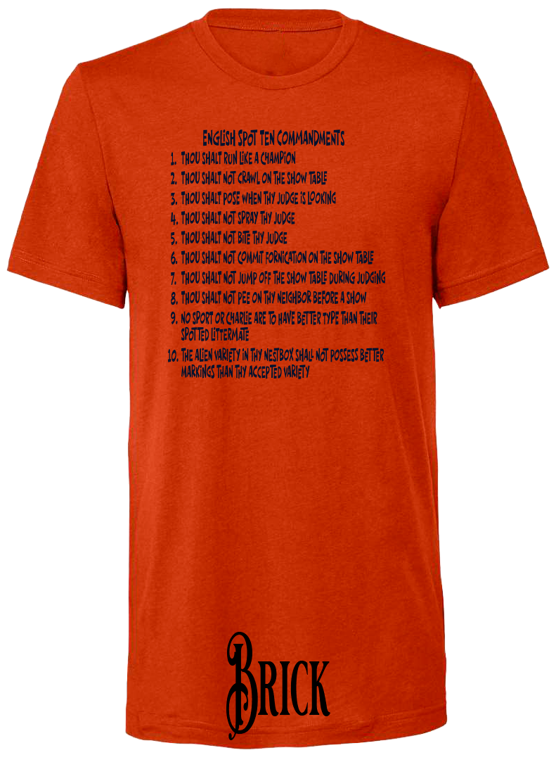 English Spot Commandments T-Shirt