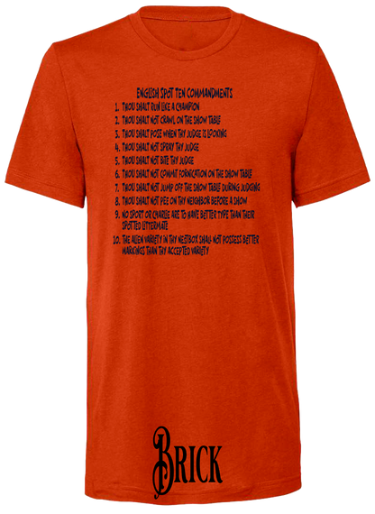 English Spot Commandments T-Shirt