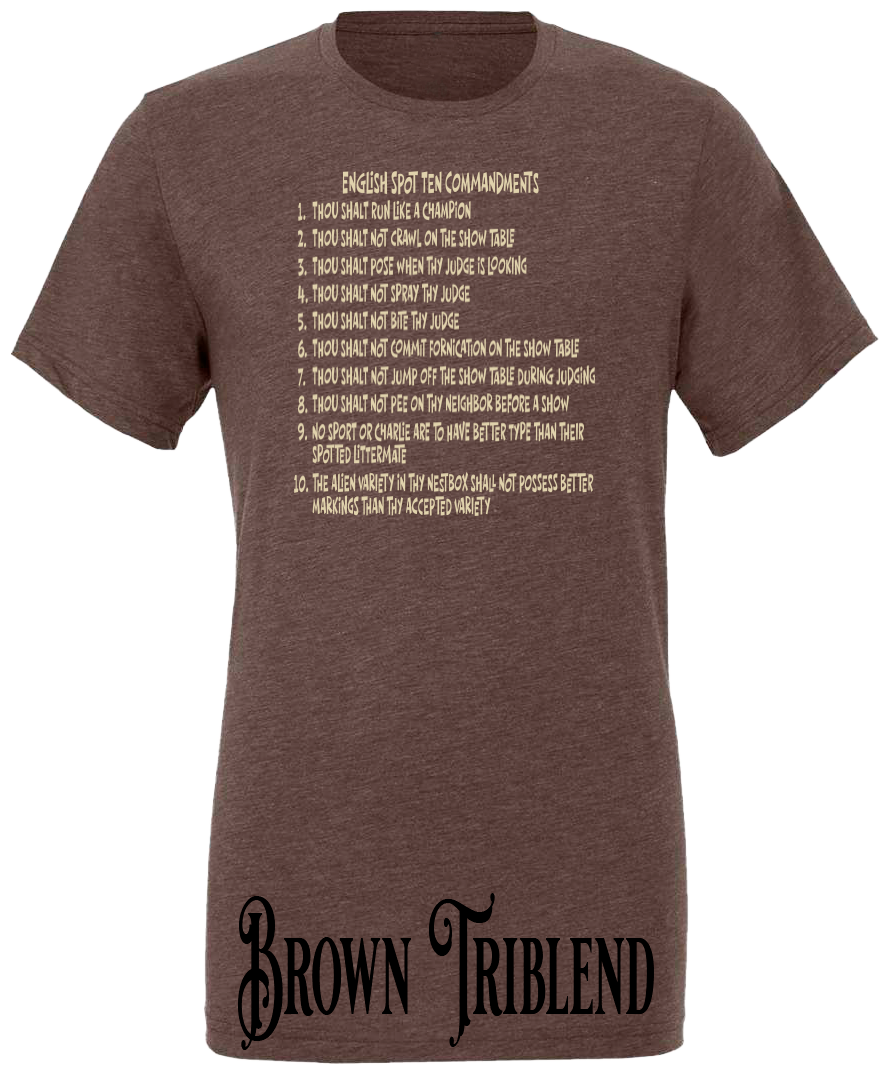 English Spot Commandments T-Shirt