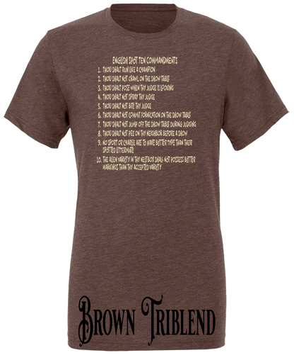 English Spot Commandments T-Shirt