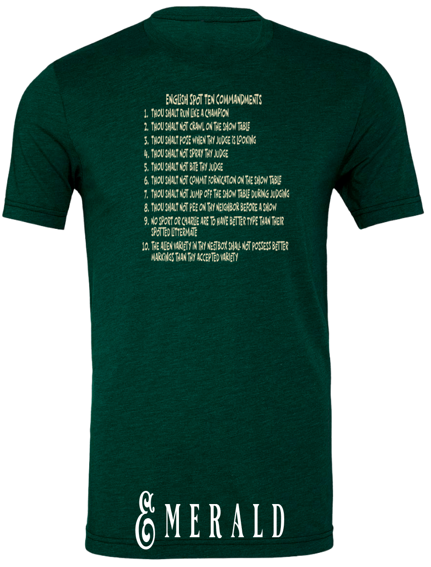 English Spot Commandments T-Shirt