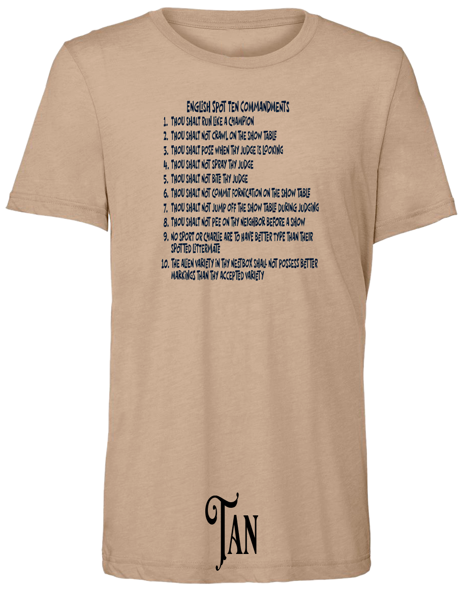 English Spot Commandments T-Shirt