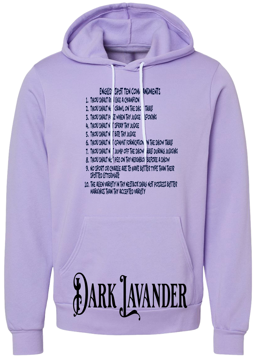 English Spot Commandments Hoodie