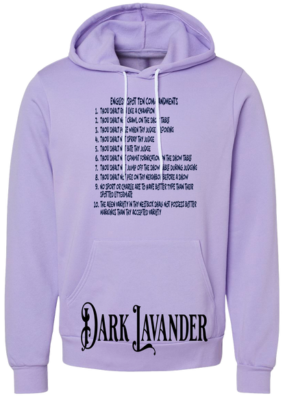 English Spot Commandments Hoodie