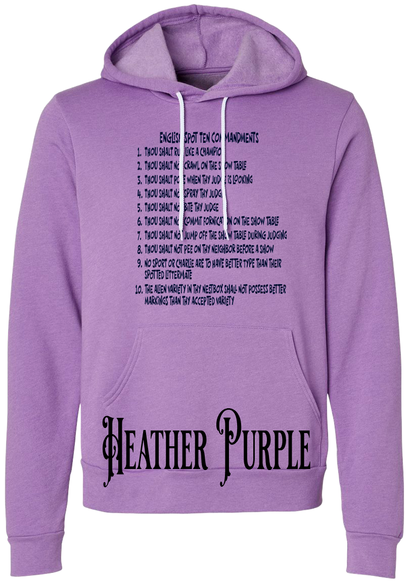 English Spot Commandments Hoodie