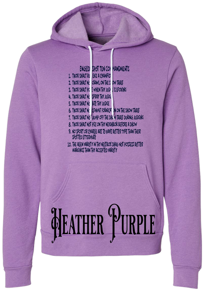 English Spot Commandments Hoodie