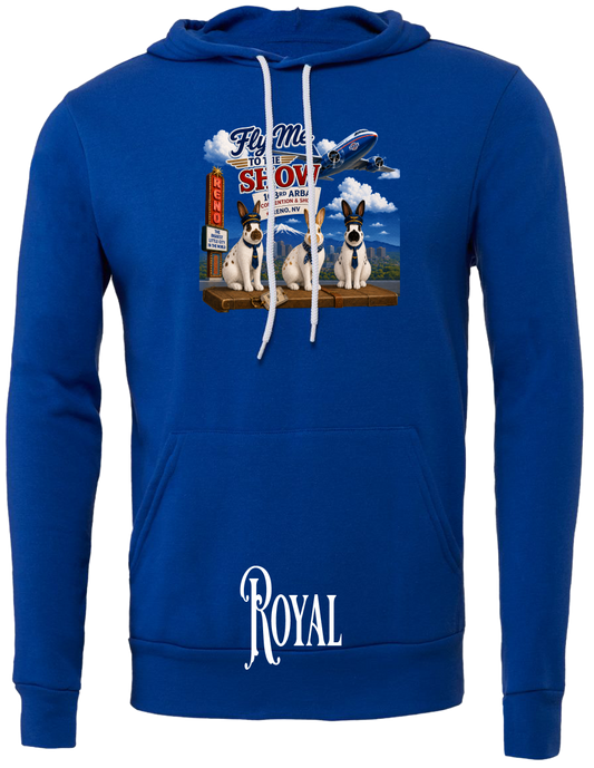 English Spot Fly Me to the Show Hoodie