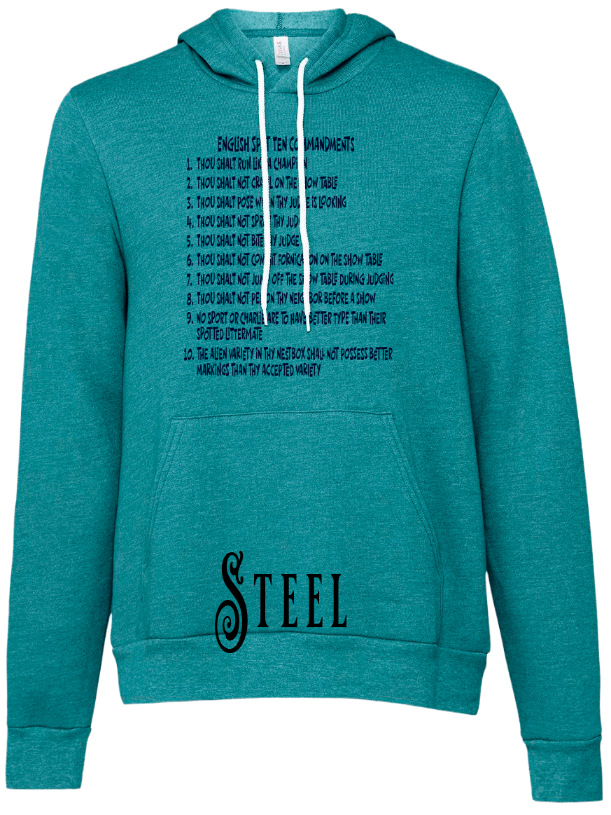 English Spot Commandments Hoodie