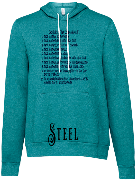 English Spot Commandments Hoodie