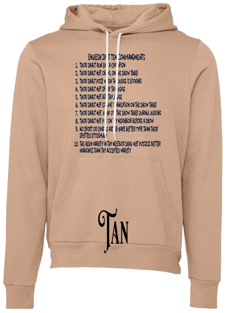 English Spot Commandments Hoodie