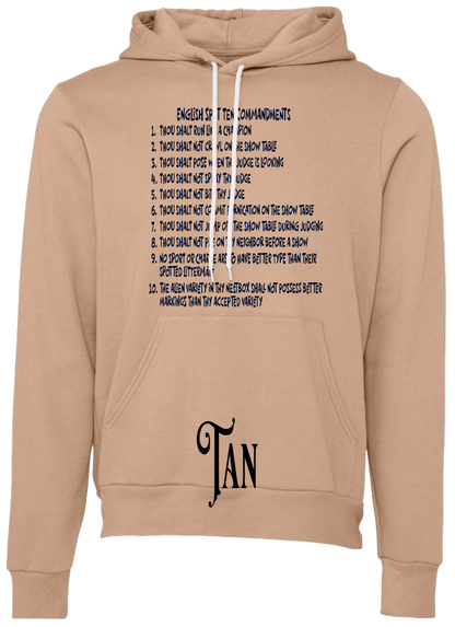 English Spot Commandments Hoodie