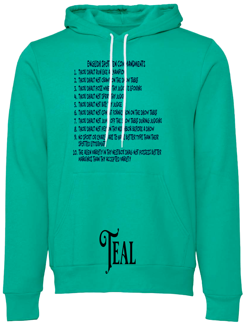 English Spot Commandments Hoodie