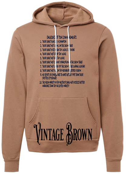 English Spot Commandments Hoodie