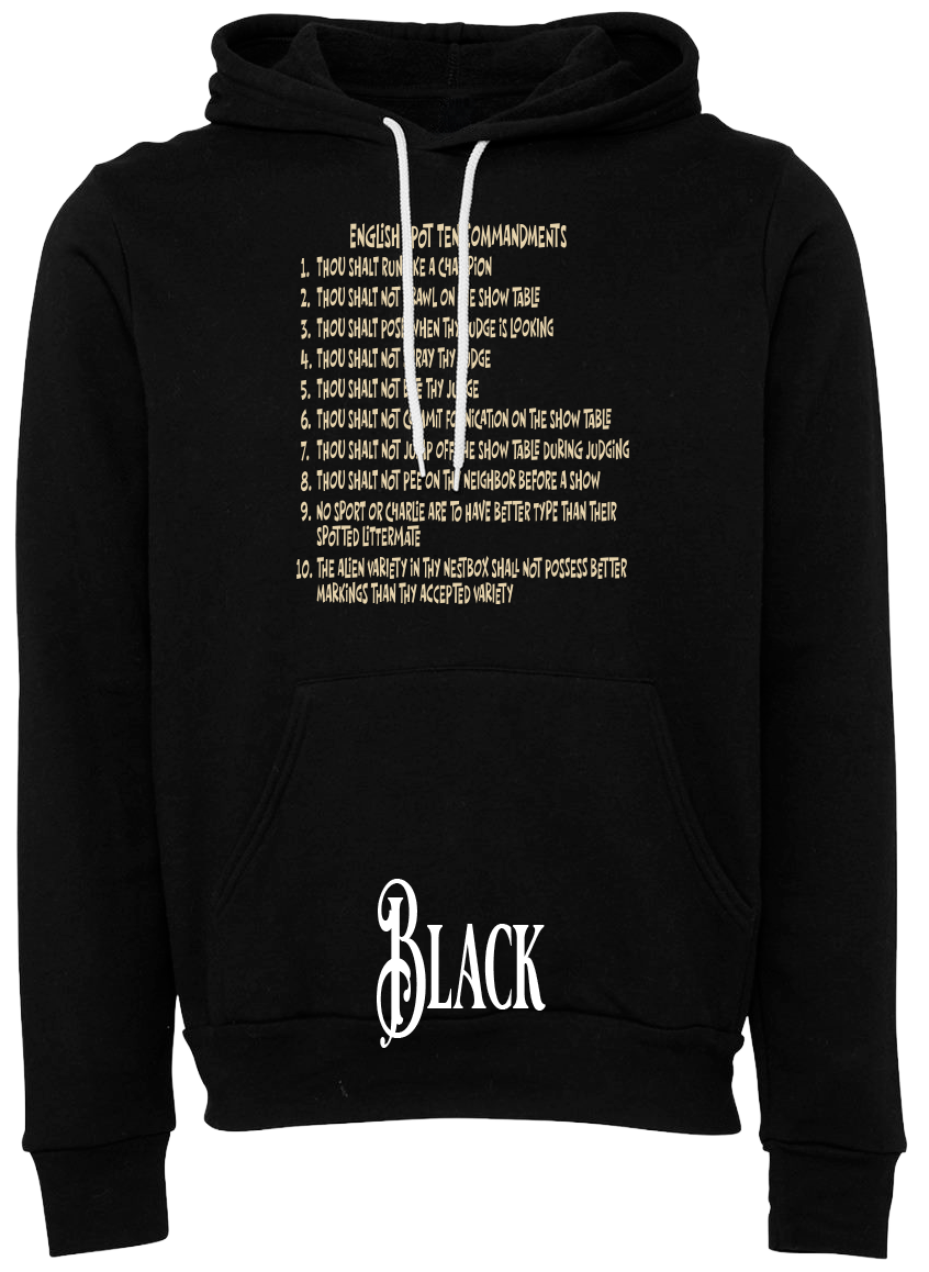 English Spot Commandments Hoodie