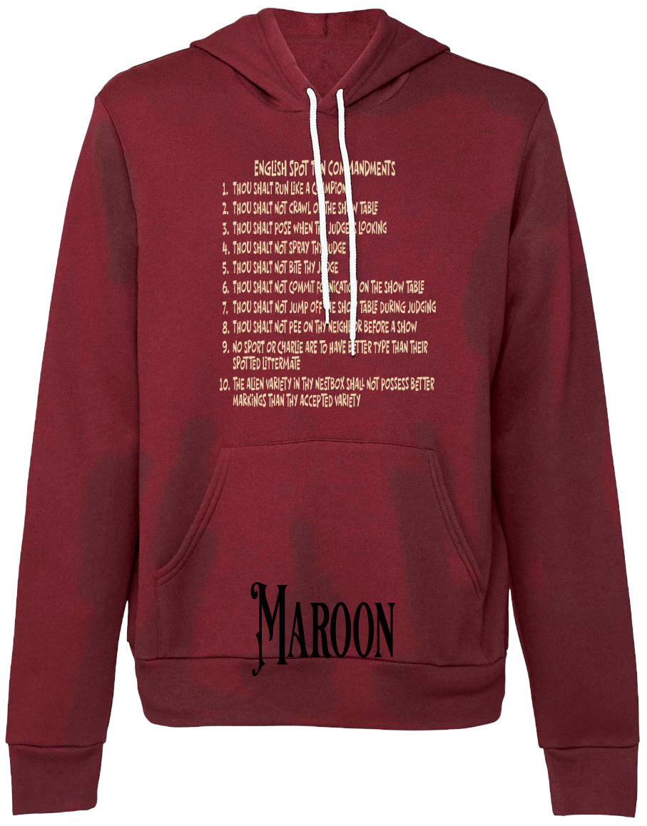 English Spot Commandments Hoodie