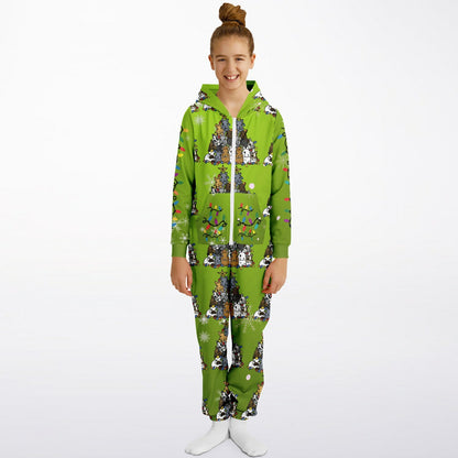 Youth Onesie Holiday Bunny Tree