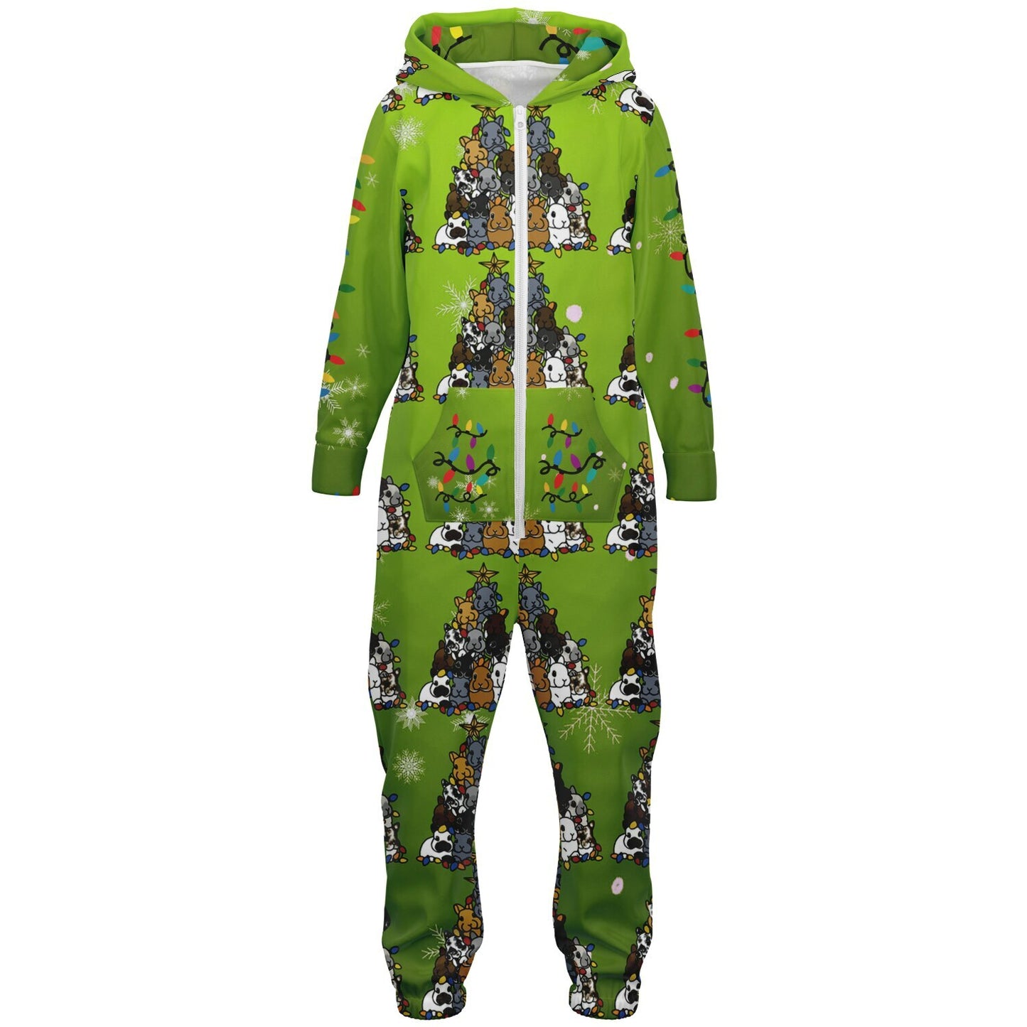 Youth Onesie Holiday Bunny Tree