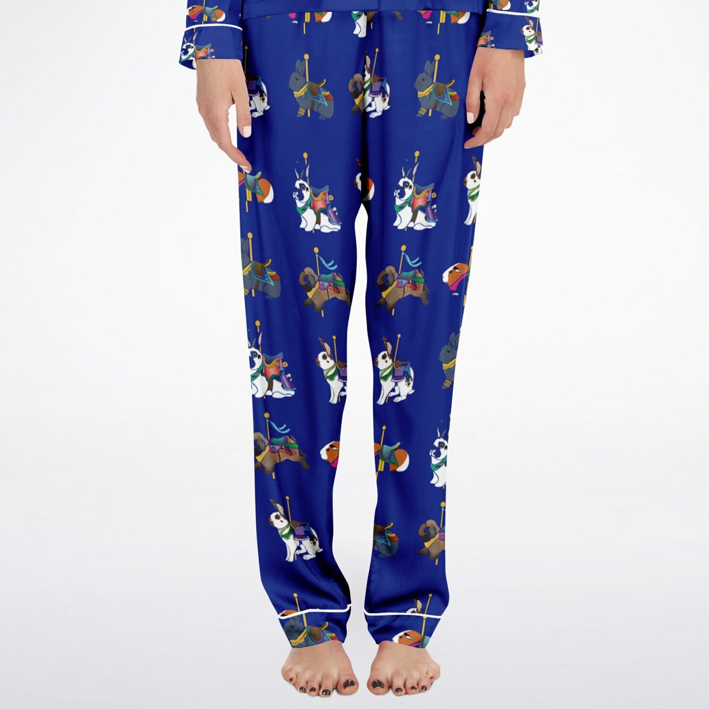 Women's Satin Pajamas-Cavy