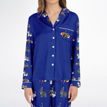 Women's Satin Pajamas-Cavy