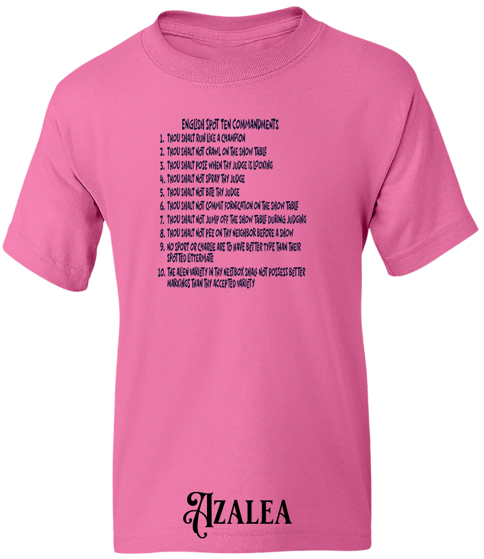 English Spot Commandments YOUTH T-Shirt