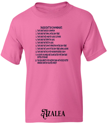 English Spot Commandments YOUTH T-Shirt