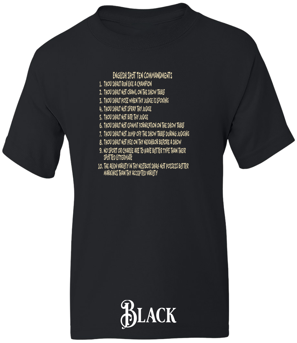 English Spot Commandments YOUTH T-Shirt
