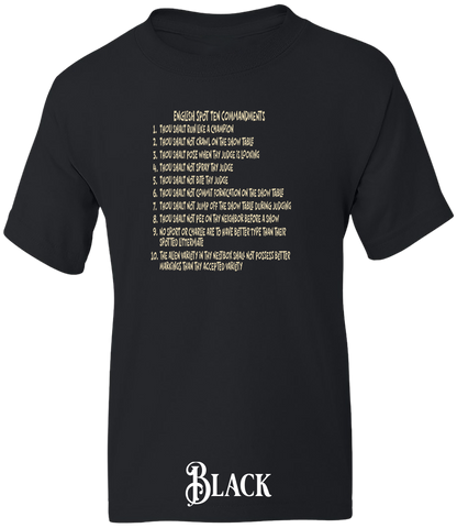 English Spot Commandments YOUTH T-Shirt