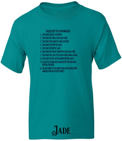 English Spot Commandments YOUTH T-Shirt