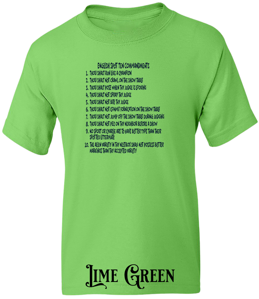 English Spot Commandments YOUTH T-Shirt