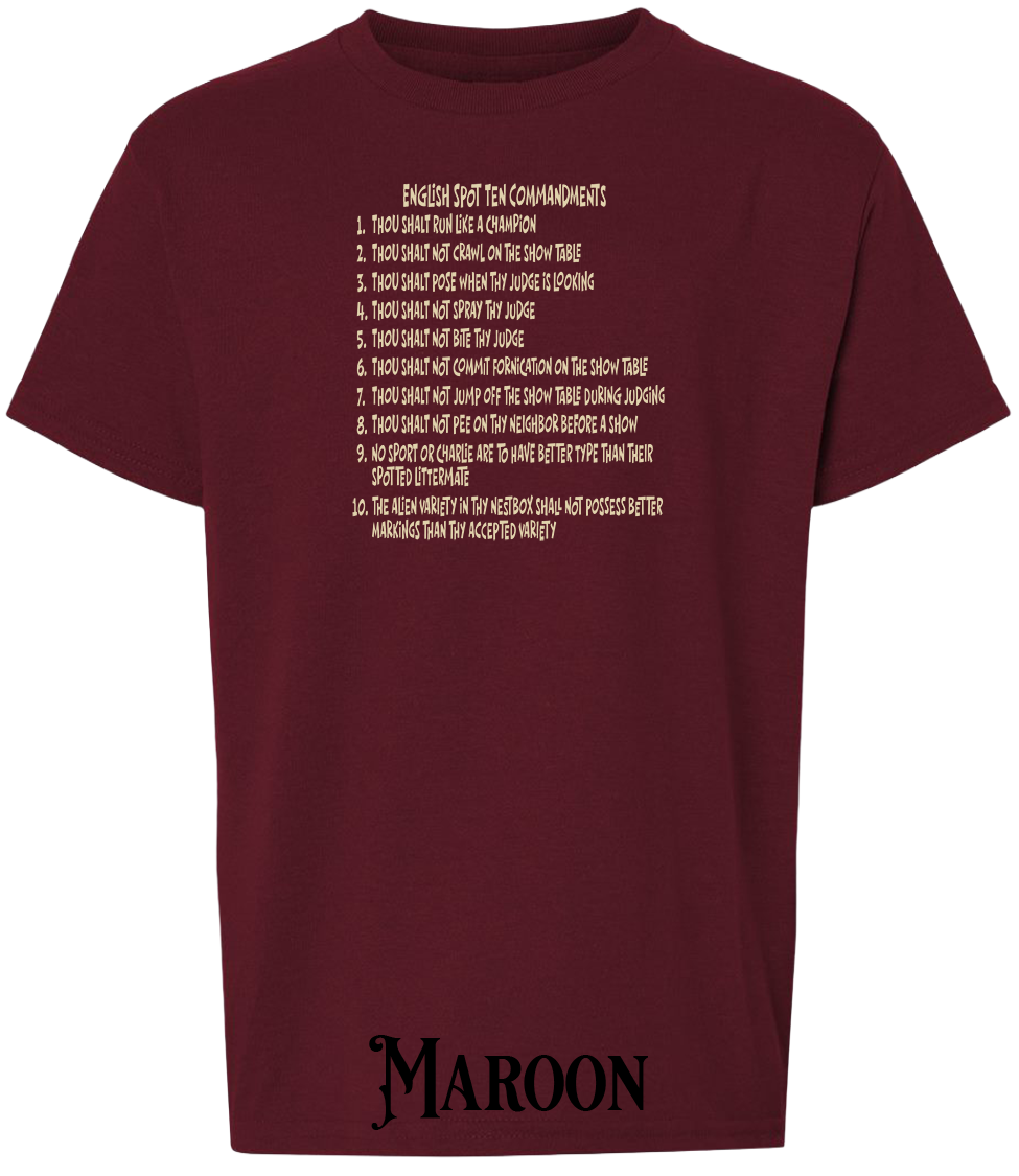 English Spot Commandments YOUTH T-Shirt
