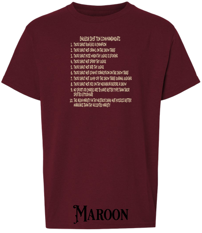 English Spot Commandments YOUTH T-Shirt