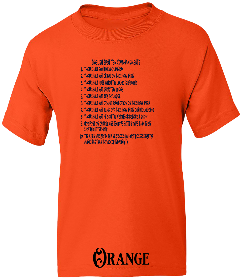English Spot Commandments YOUTH T-Shirt