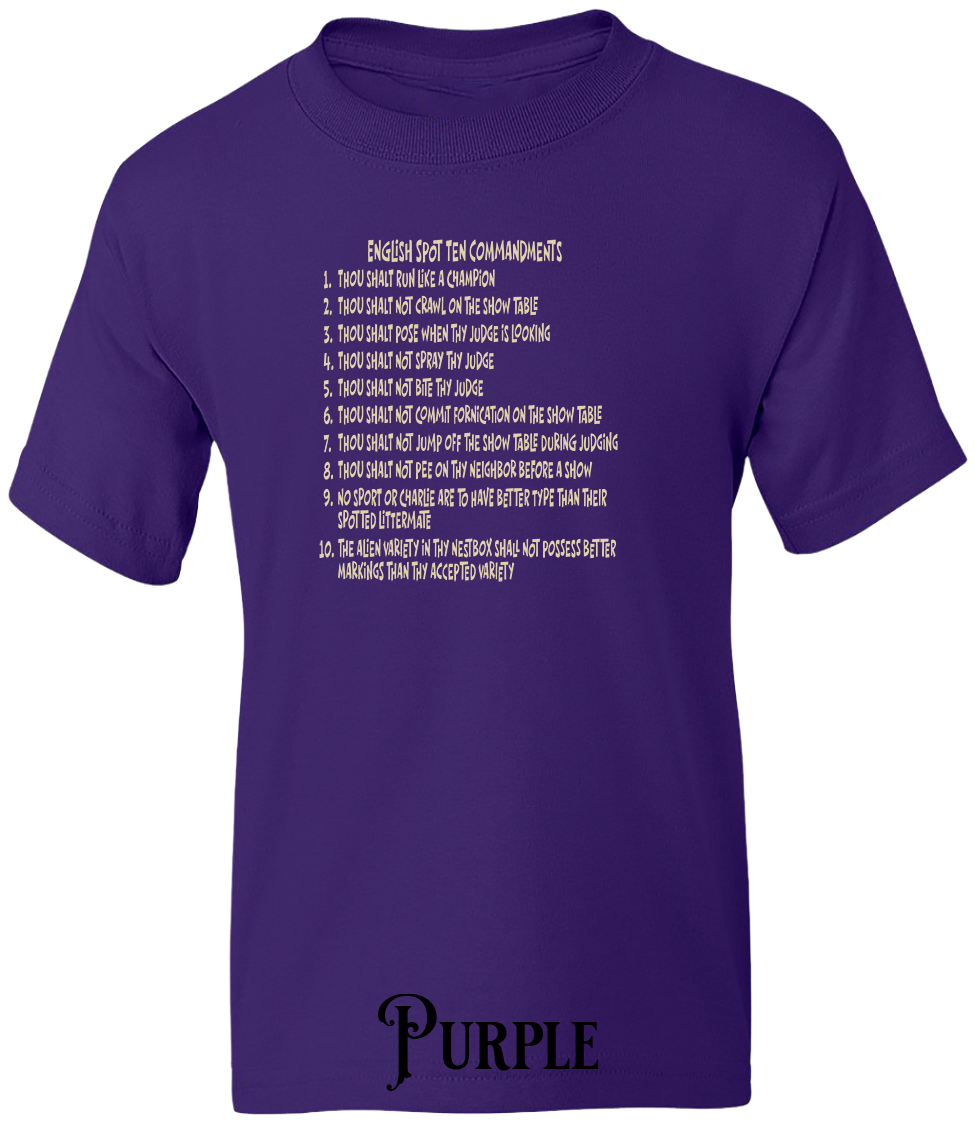 English Spot Commandments YOUTH T-Shirt