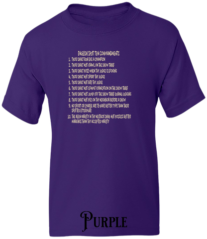 English Spot Commandments YOUTH T-Shirt