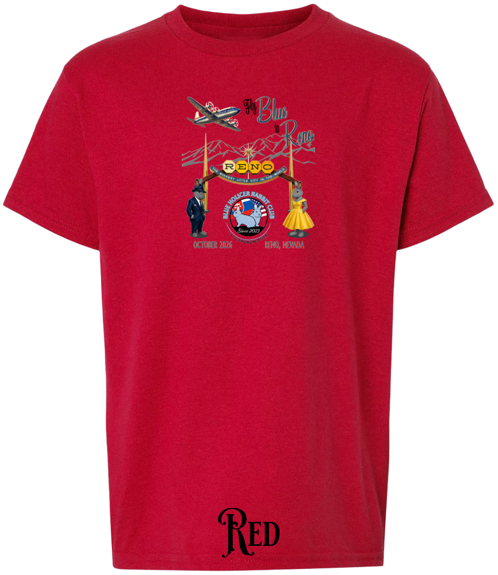 Blue Holicer Fly Blue to Reno YOUTH T-Shirt