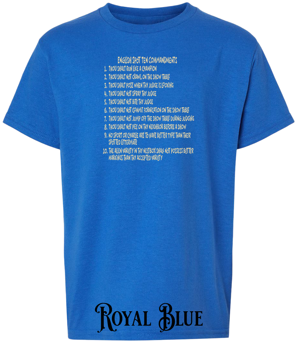 English Spot Commandments YOUTH T-Shirt