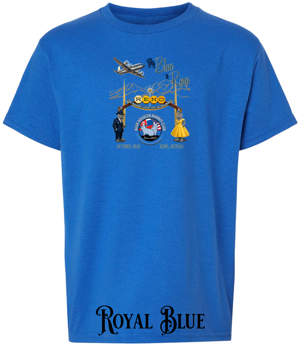Blue Holicer Fly Blue to Reno YOUTH T-Shirt