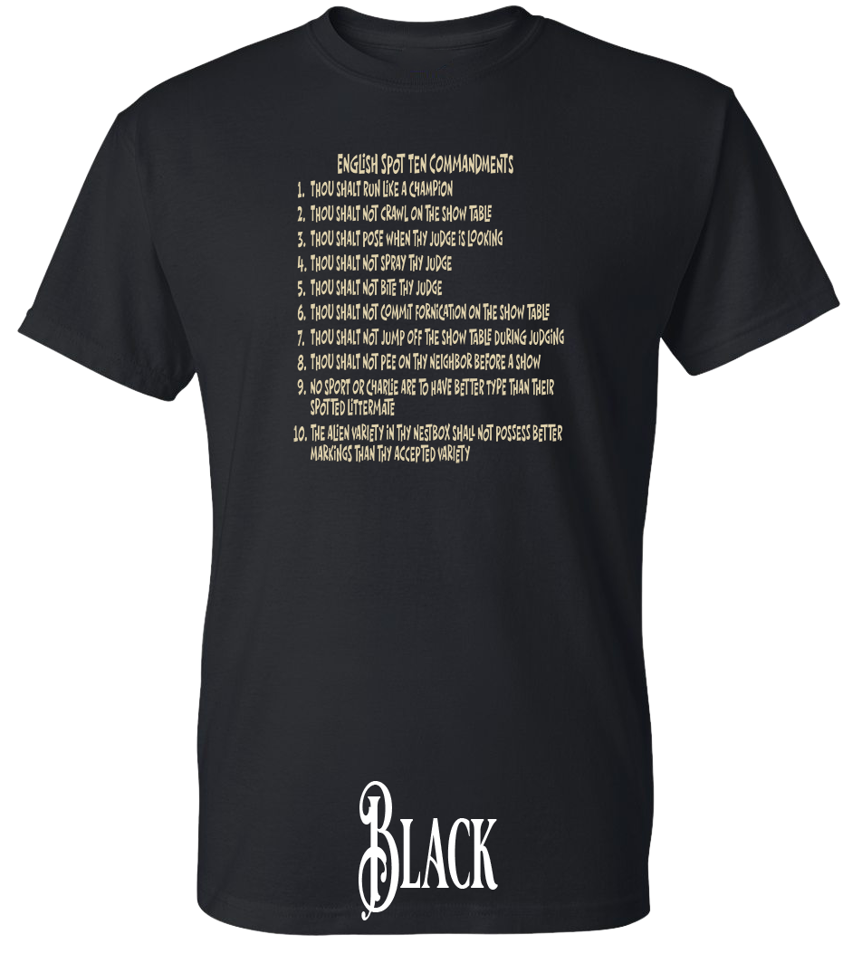 English Spot Commandments PLUS SIZE T-Shirt