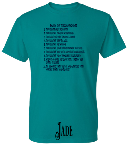 English Spot Commandments PLUS SIZE T-Shirt